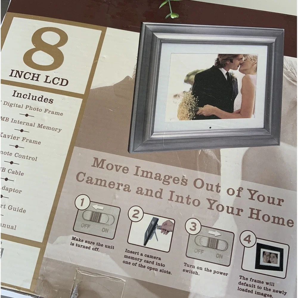 Vintage Pandigital 8-Inch Digital‎ Picture Frame Gray PAN808-XAV New Open Box